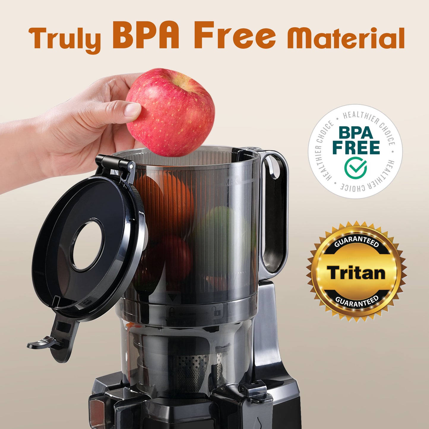 Fretta Cold Press Juicer Machines,Black